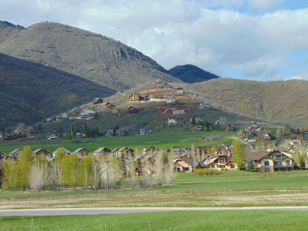 Hillside homes above Midway, Utah